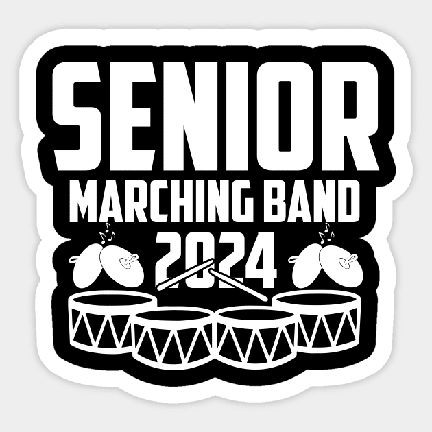 2024 Senior Snare Drum Class of 2024 Marching Band Drumline Sticker by Giftyshoop